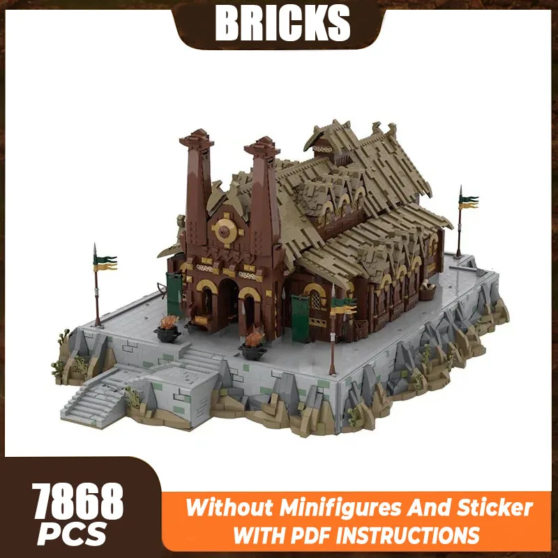 Rings Movie Scene Model Moc Building Bricks UCS Golden Hall Technology Modular Blocks Gifts Christmas Toys DIY Sets Assembly