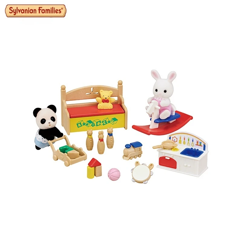 Authentic Sylvanian Families Anime Character Simulation Playhouse Toy Room Decoration Toy Christmas Gift