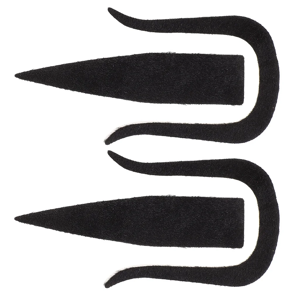 

2 set Fake Beard Props Realistic Cosplay Mustache For Halloween Party Stage Performance Costume Accessory Men Facial Hair