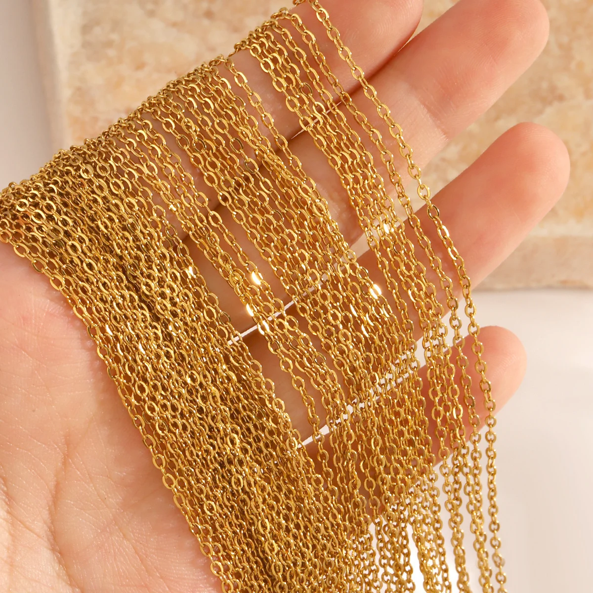 LUXUKISSKIDS Stainless Steel Chains Necklace Woman 10pcs/lot Bulk Wholesale DIY Rolo 2mm Chain No Fade Choker For Jewelry Making