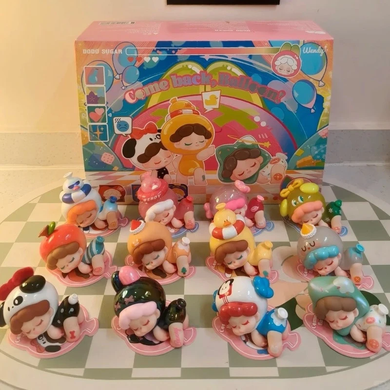 Original Wendy Come Back Balloon Series Mysterious Mini Blind Box Niedliche PVC-Desktop-Ornamente Figuren Dekor Mädchen Überraschungsgeschenk
