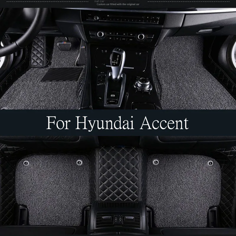 

Car Floor Mat for Hyundai Accent Verna Solaris HC Sedan 2018~2023 Foot Parts TPE Liner Carpet Pad Custom Cover Rug trunk mat