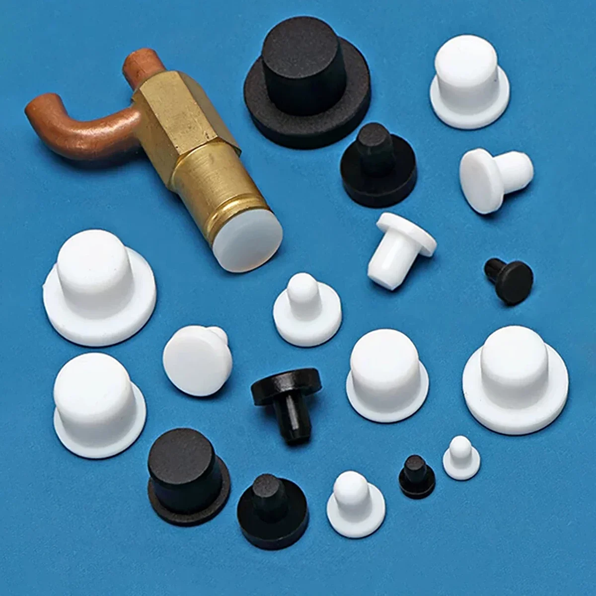Black White Translucent High-temperature Resistant Silicone Plug Soft Sealing Plug Screw Hole Nut T-shaped Hole Plug Cover