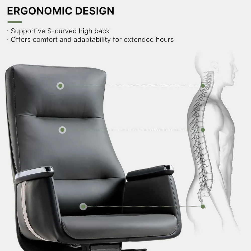 ERGONOMIC Executive Office Chair Ergonomic Desk Chair, High Back Office Chair Big and Tall with Extra Wide Seat