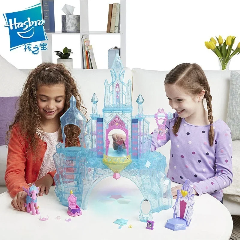 Hasbro My Little Pony Equestria Crystal Empire Castle Model Light Up Princess Cadance Action Figure Girls Toy Christmas Gift