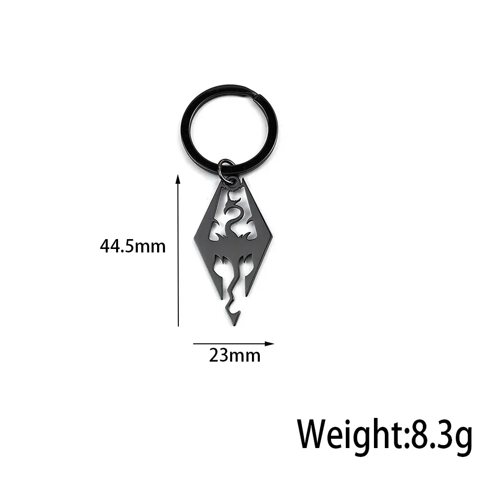 Western pterosaur Keychain Stainless Steel Flying Dragon Animal Key Chain personality Men Women Backpack Car Keyring charms Gift