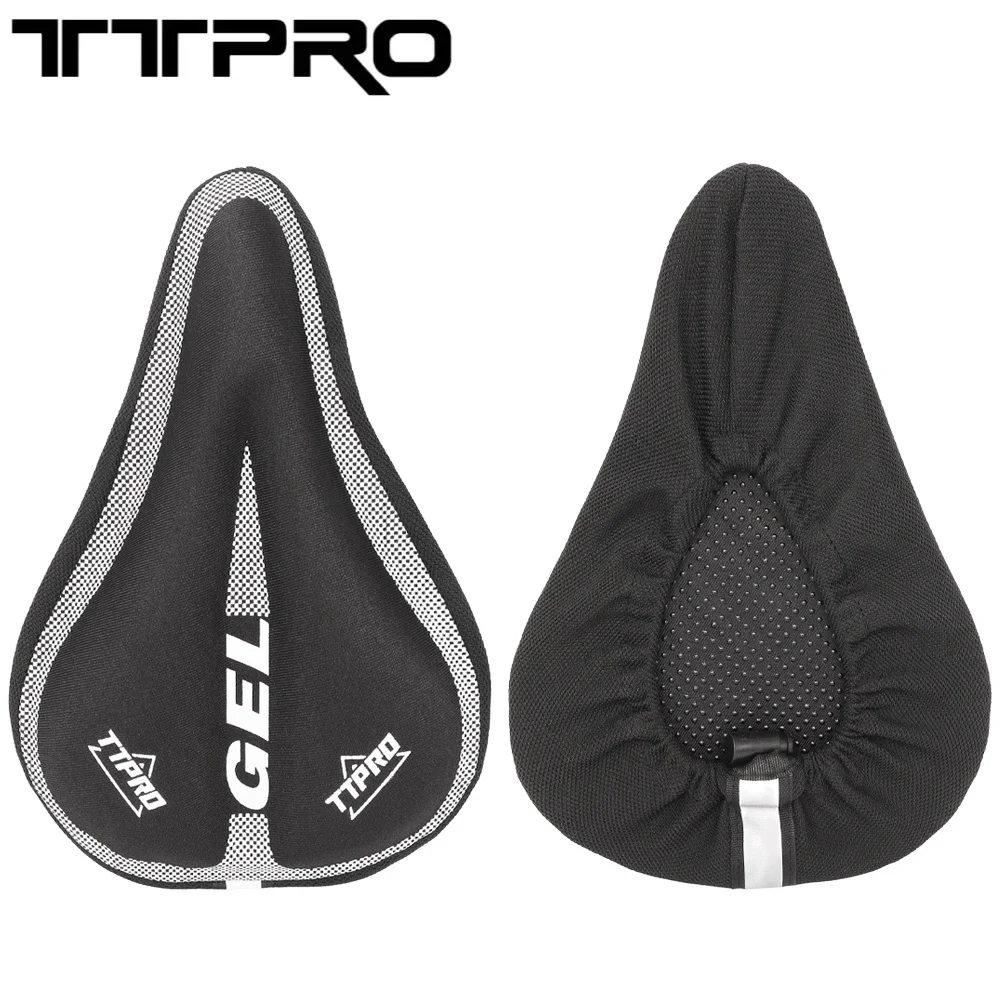 TTPRO Soft 3D Padded Cycling Bicycle Saddle Seat Cover Cushion Sponge Foam Comfortable MTB Bike Saddles Mat Bicycle Accessory