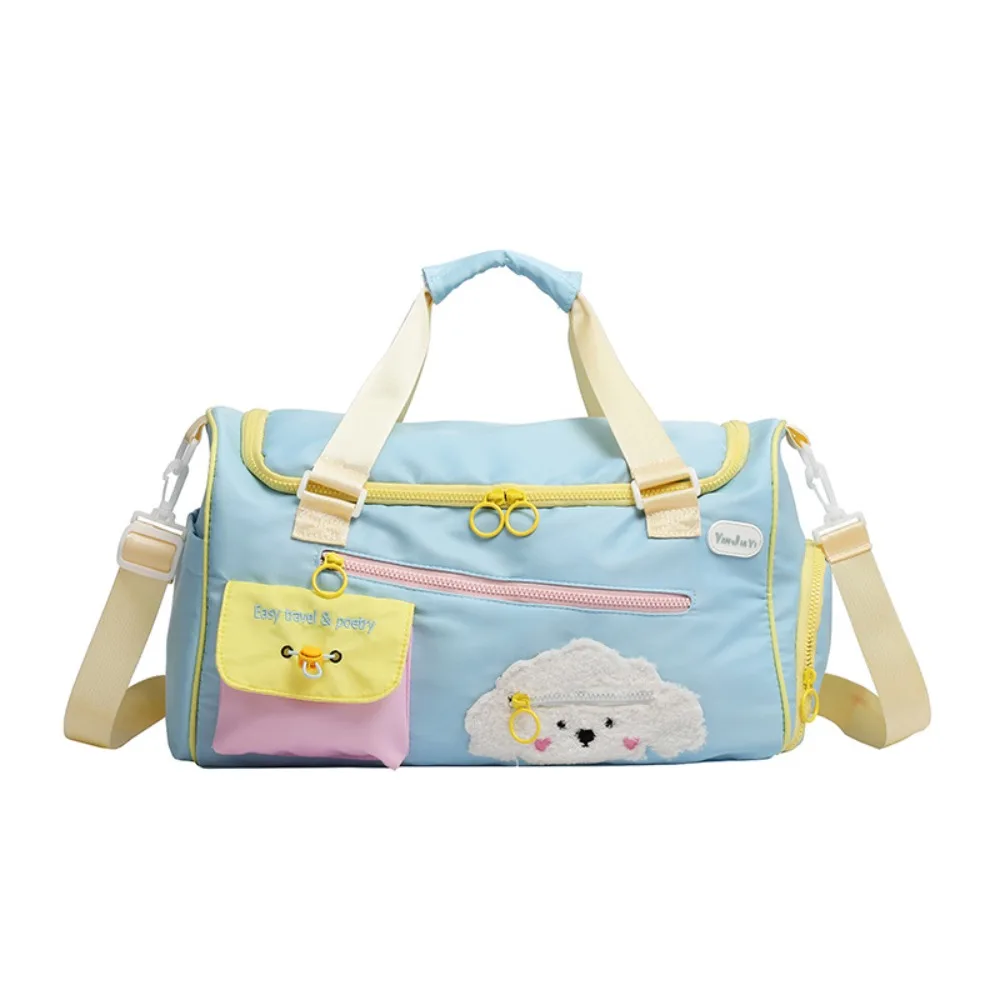 

Nylon Cartoon Travel Duffel Bag Wet Dry Separation Crossbody Travel Luggage Bag Portable Multi Pocket Gym Storage Bag