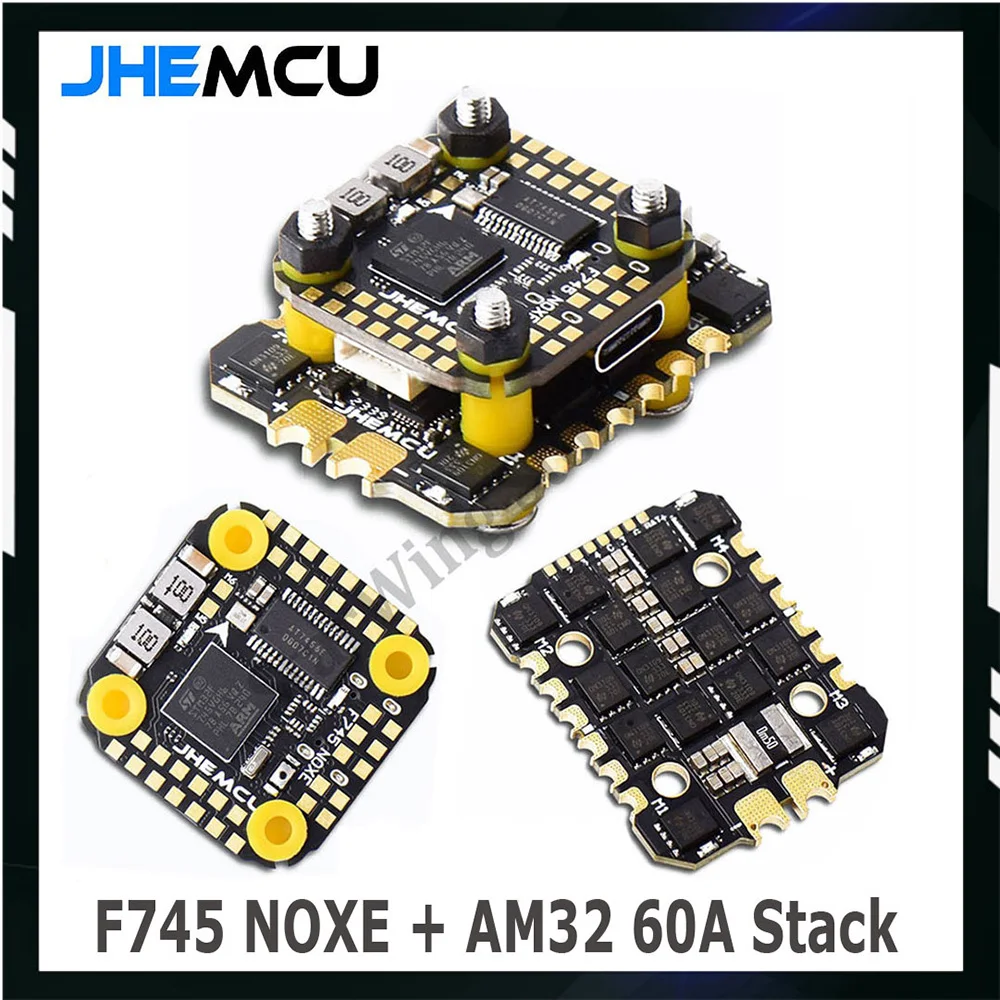 HEMCU F745 Mini Flight Controller Stack ICM-42688-P F745 Flight Controller AM32 45A 60A 4in1 ESC 3-6S for RC FPV Drones