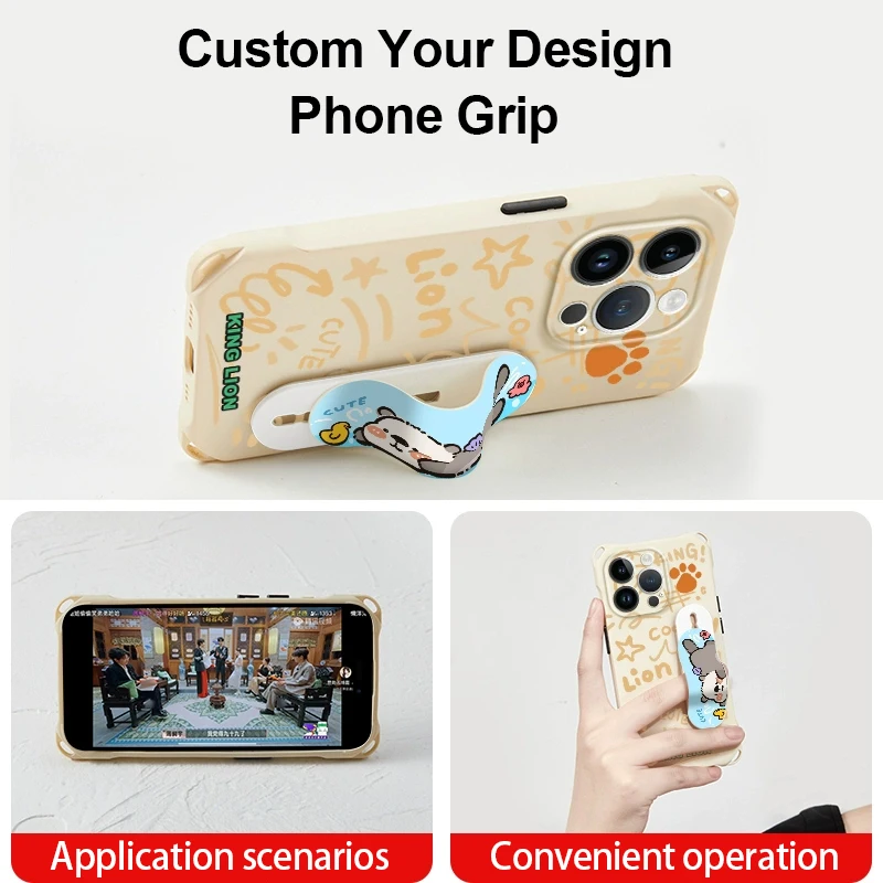 

Custom Phone Grip Holder New Design Wrist Band Hand Finger Grip Mobile Stand Socket Holder Anime Customized Gift