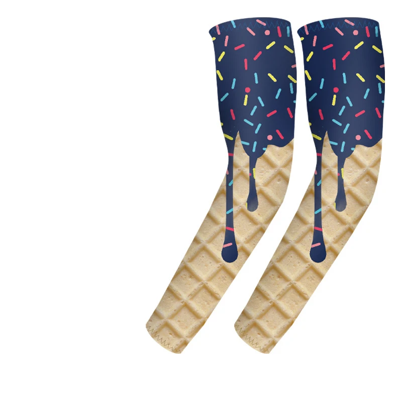 أكمام تبريد البيسبول خفيفة الوزن وأكمام ذراع الشمس الرياضية مريحة لركوب الدراجات والجري البيسبول