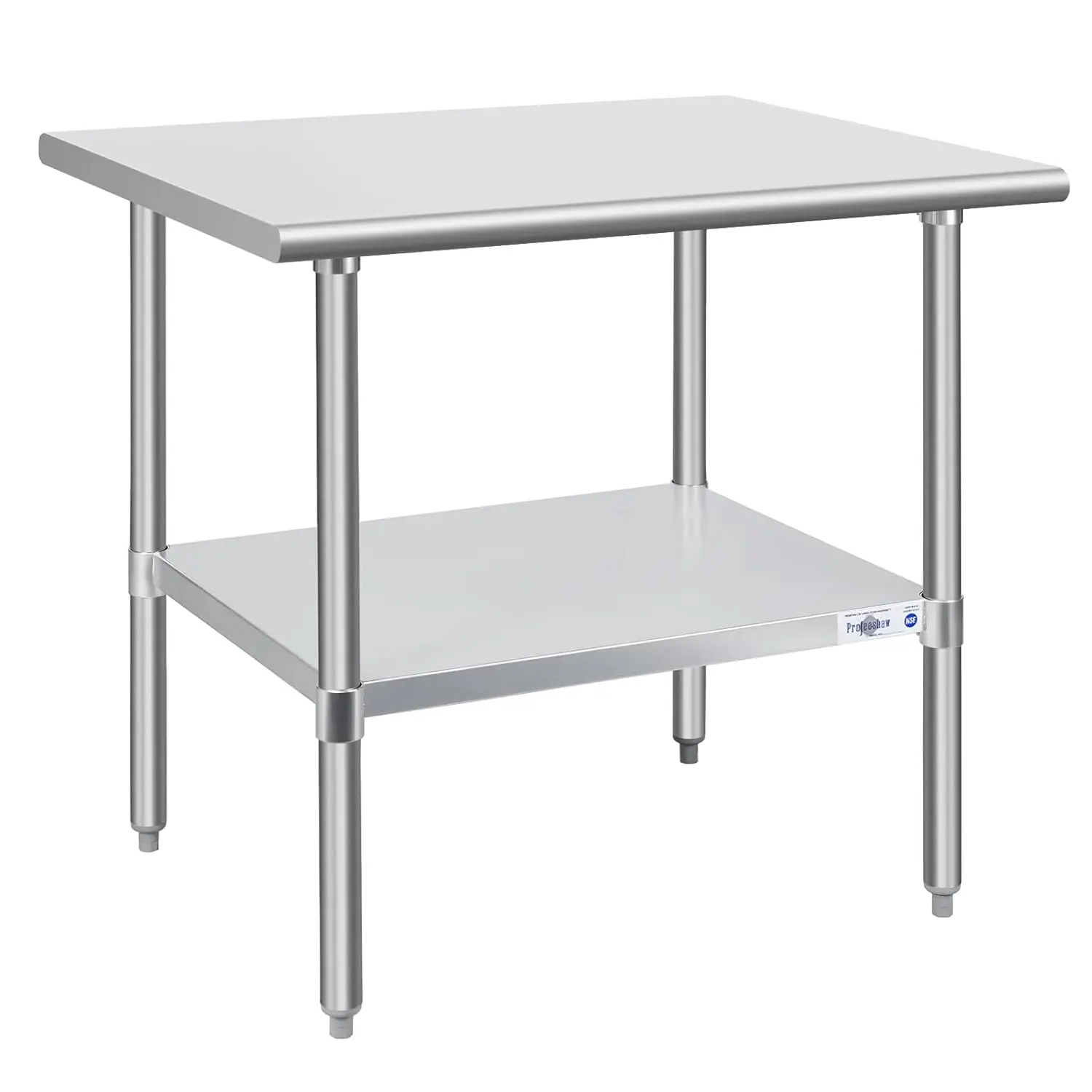 Stainless Steel Prep Table NSF Commercial Work Table with Undershelf for Kitchen Restaurant 30×36 Inch