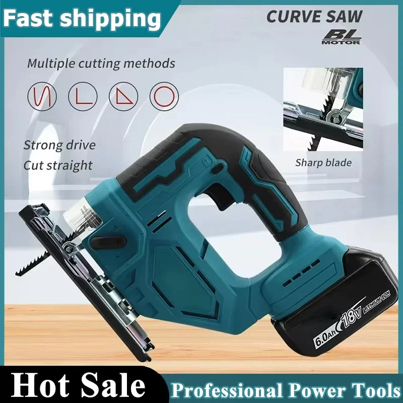 DJV182Z 무선 18V 리튬 배터리 충전식 전기 직소 커브쏘 목공 절단 다기능 톱 마키타 호환