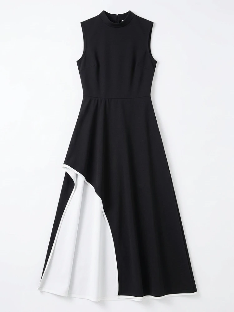 

Женское сексуальное вечернее макси-платье Freeacy черного цвета с круглым вырезом, без рукавов, с разрезом, расклешенное, для красной дорожки и вечеринок, а также для отпуска