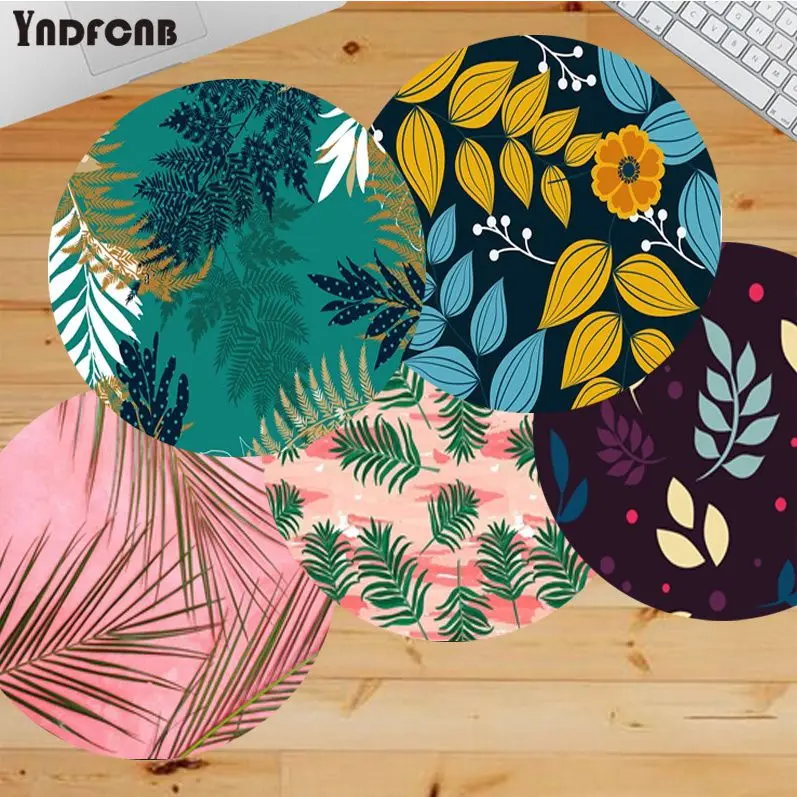 

Leaf 22x22cm Round Cabinet Gaming Laptop Computer Desk Mat Office Notbook Mouse Pad Mouse Mat For PC Computer Table