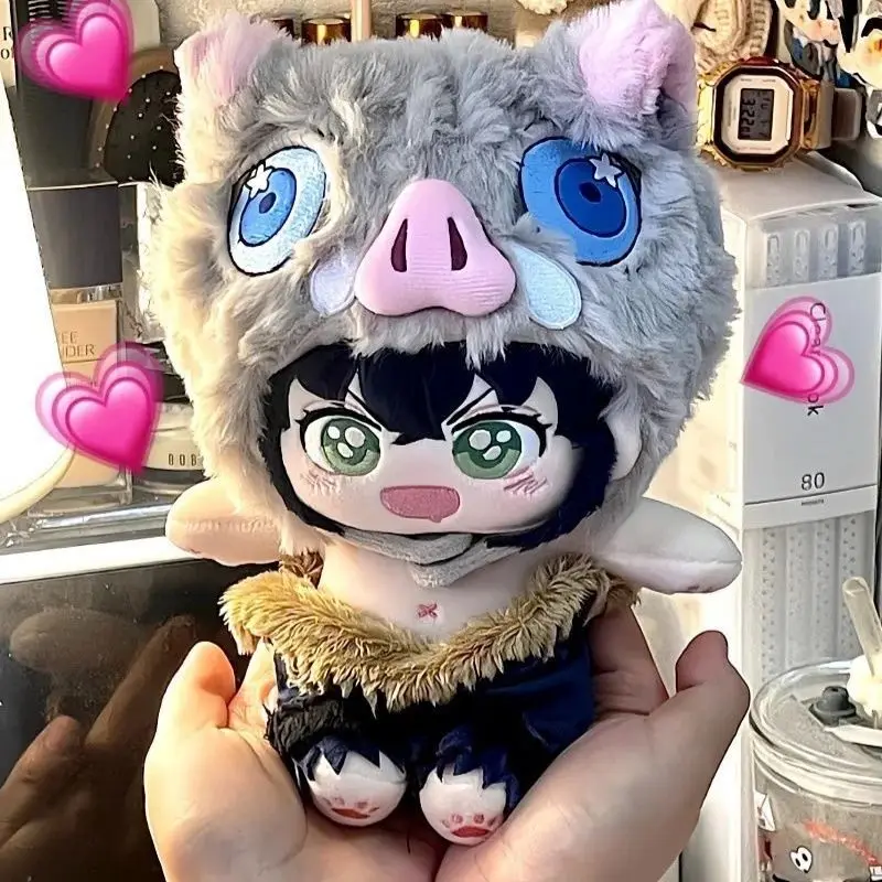 

20cm Anime Demon Slayer Hashibira Inosuke Cosplay Cotton Doll Body Dress-up Plush Stuffed Toys Gifts for Kids Birthday Surprise