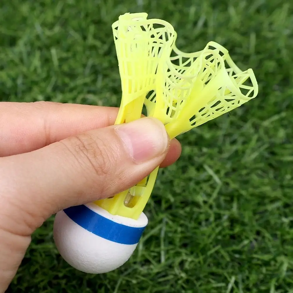 

3Sets Nylon Badminton Trainer Set Glowing Badminton Balls Lightweight Badminton Trainer Elastic Single Player Rebound Practice