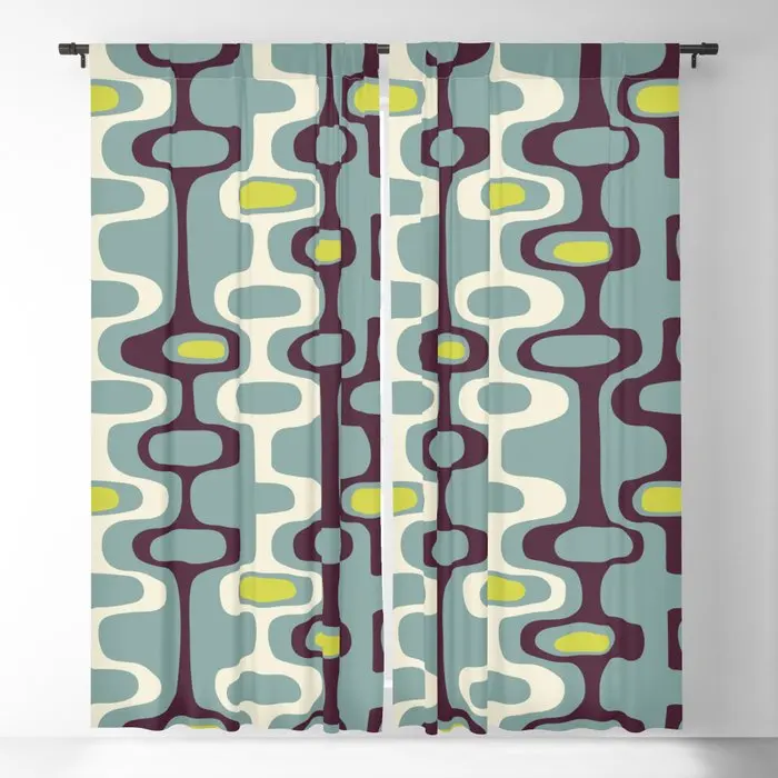 Mid Century Modern Art 2.2 Blackout Curtains 3D Print Window Curtains For Bedroom Living Room Decor Window Treatments