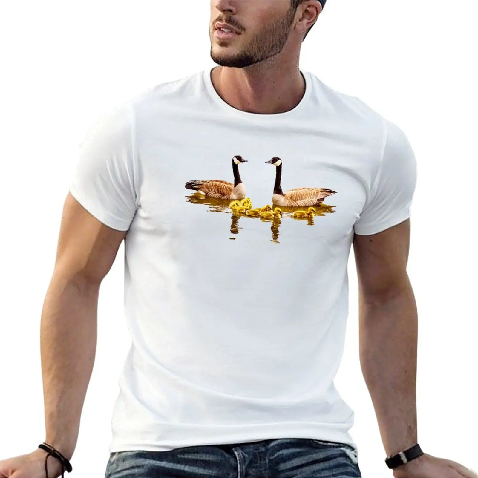 

Canadian Geese Art T-Shirt man t shirt cotton funny t shirts man T-Shirt