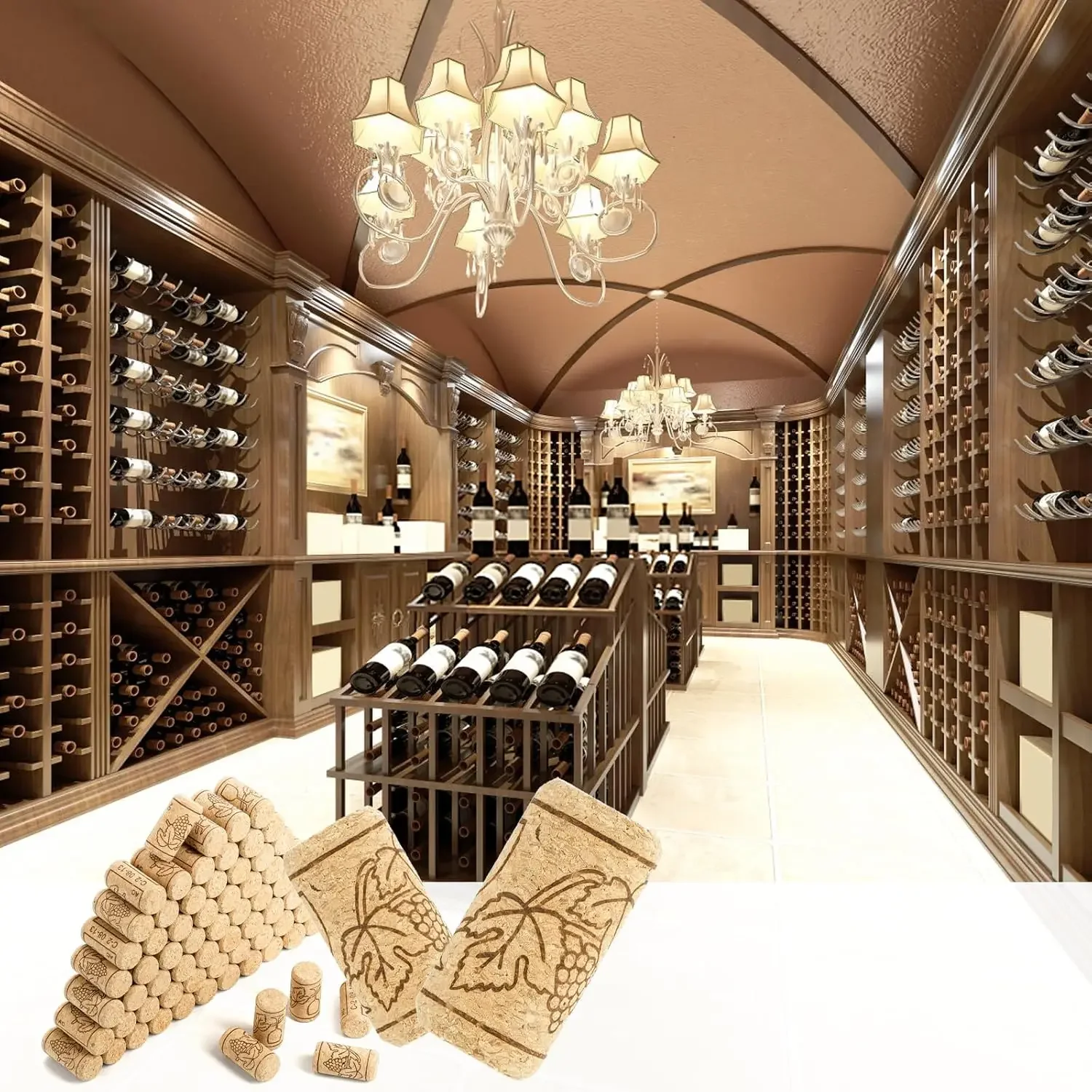 20pcs Red Wine Champagne Natural Synthetic High Density Cork Stopper Sealing  Cap Bottle Stopper  Set