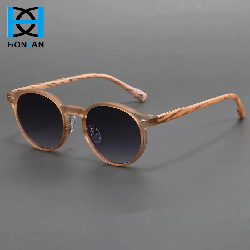 

Frosted Imitation Wood Frame Sunglasses Round Ultra Light Women Men Vintage Sun Glasses Retro Style Eyewear UV400 Shades