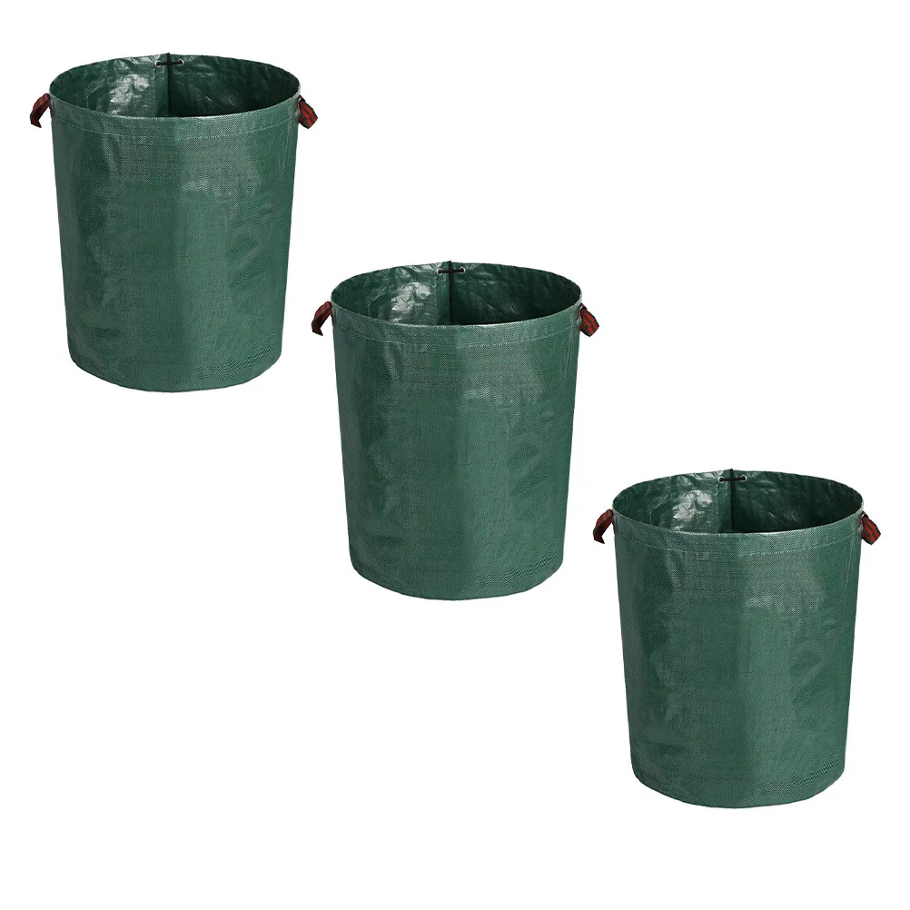 Garden Waste Bags Large Capacity Foldable Yard Leaf Basket Collector Straw Household Trash Bag Garden Straw Bag Leaves Container