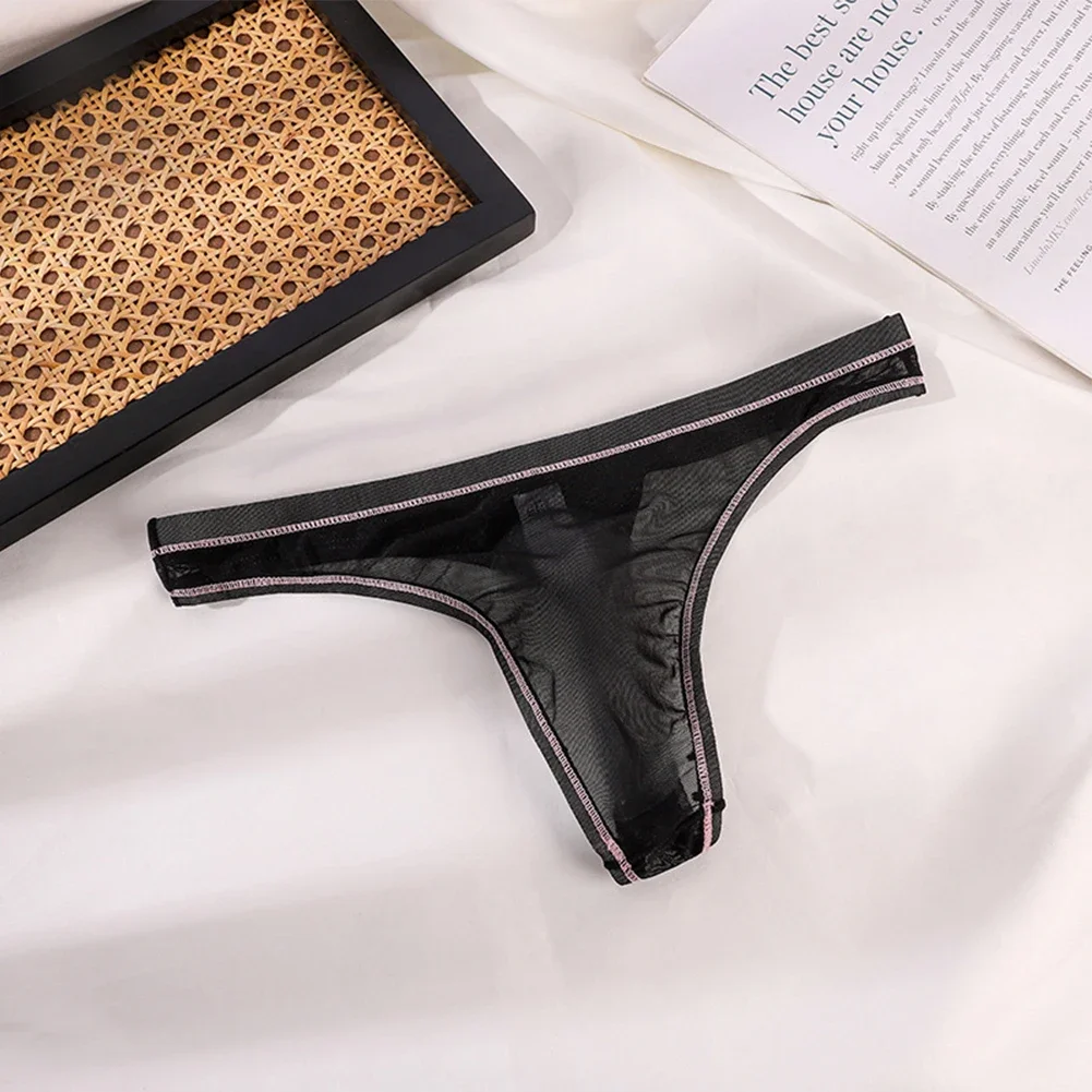 

Mens Sexy See Through Sexy Lingerie Elastic Briefs Mesh Sheer Breathable Underwear Men's Panties Low-Rise Pouch Underpants Men