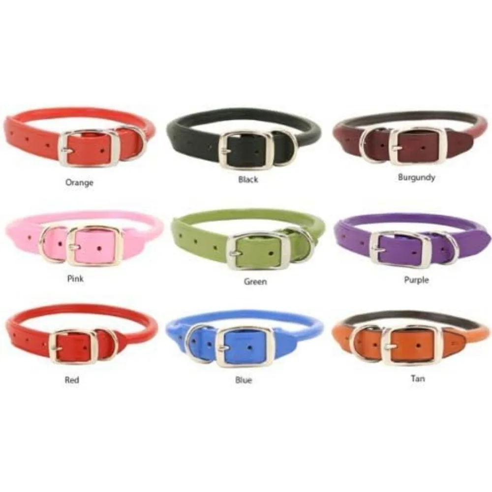 طوق كلب جلدي عريض 1 بوصة باللون الأحمر بطول 24 بوصة، مصنوع يدويًا في الولايات المتحدة الأمريكية، إكسسوار متين وأنيق للحيوانات الأليفة #5