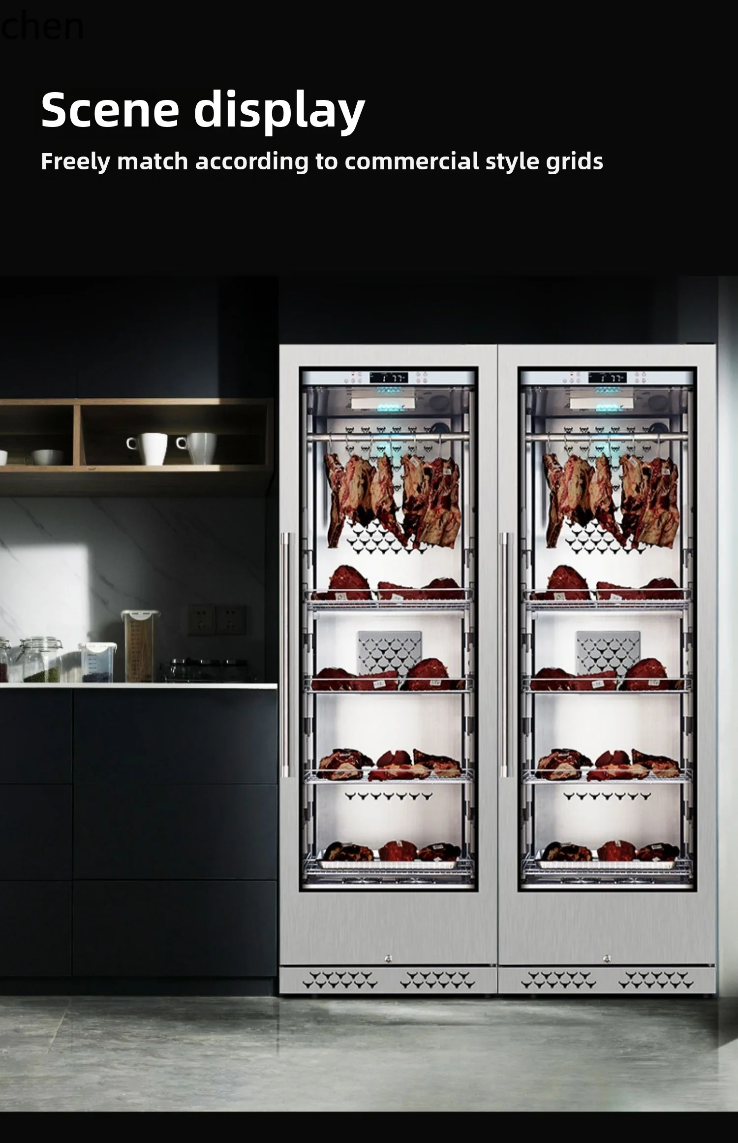 ZML armadio per prosciutto commerciale con vetrina per scarico acido di manzo per ristorante umido e secco