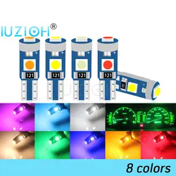 IUZIOH-bombilla Led T5 para coche, 10 piezas, Blanco cálido, W3W, tablero de instrumentos, placa de mapa Interior, indicador de Panel, lámpara de señal de luz automática