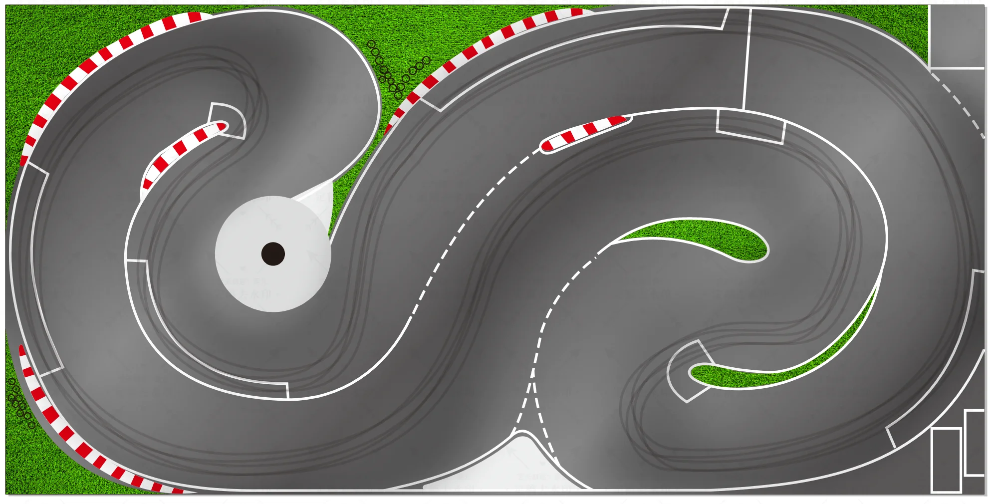 3,2 Meter länge Drift Track Runway Rennstrecke für RC 1/28 1/24 Kyosho Mini-Z Mini-Q XRX HGD1 DRZ AMG Wltoys K989