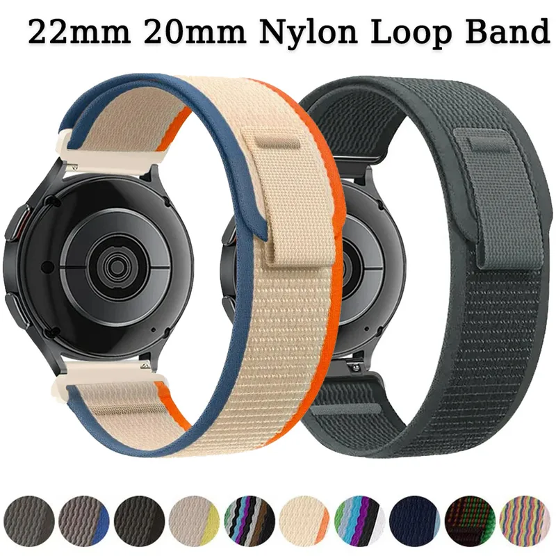 Bracelet nylon Trail Loop 20 à 22 mm pour Amazfit et Huawei