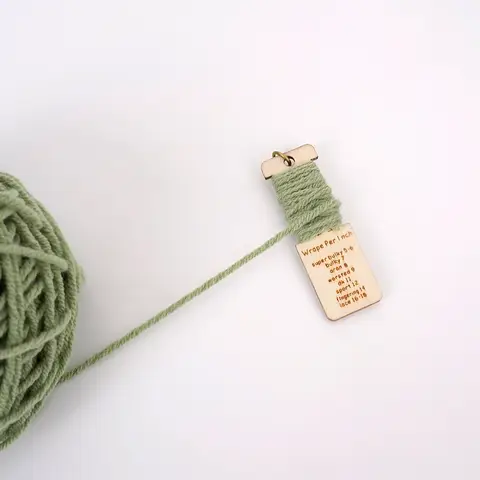 Wood Stick Ruler Wood Mark Buckle Yarn Braided Mark Buckle Number Buckle Key Chain Wood Carved Round Storage