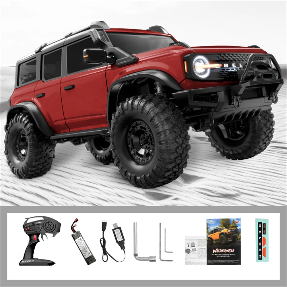 HB Toys RTR R1001/2/3 1/10 2.4G 4WD RC Car Full Proportional Rock Crawler LED Light 2 Speed Off-Road Truck Vehicles Models