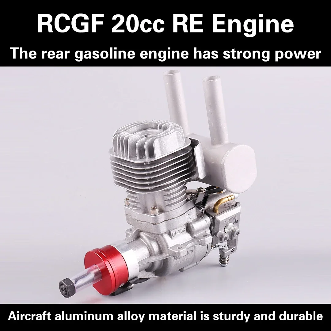 RCGF 20cc Rear Exhaust Pipe Petrol/Gasoline Engine for RC Airplane Re Gasoline Model Engine for RC Airplane