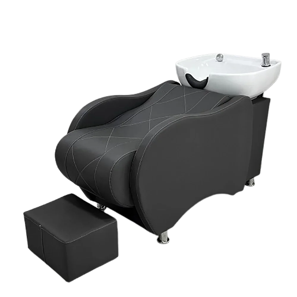 Simple Ergonomic Shampoo Bed Massage Fashion Unique Luxury Shampoo Recliner Modern Delicacy Cadeira De Barbearia Salon Furniture