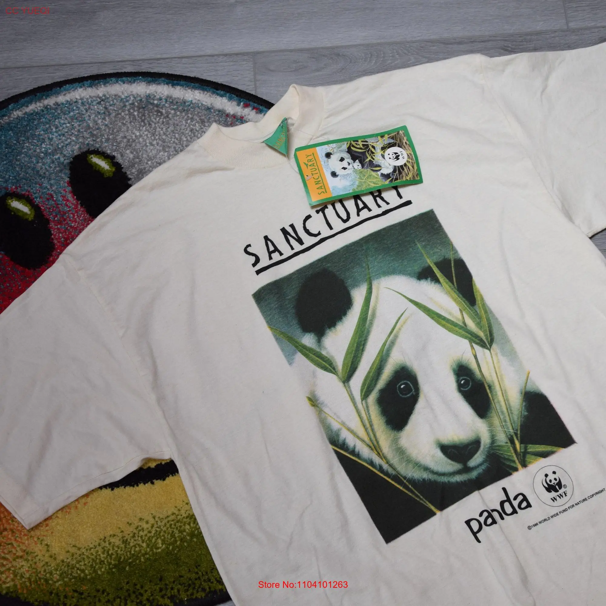 90s vintage WWF shirt Size X Large vtg Protection of animals Panda Sanctuary tee Peta IFAW Greenpeace Green Power