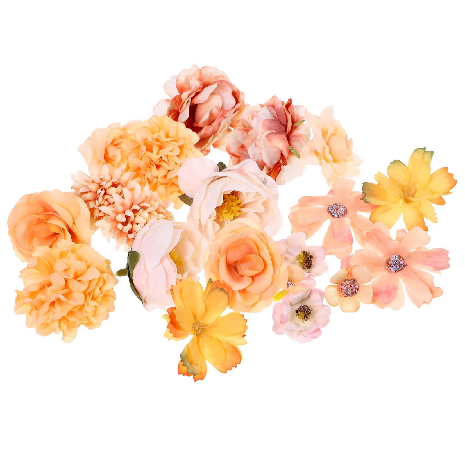 

20pcs Simulation Flowers Fake Flower For Wedding Party Home Office Decoration Artificial Bouquet Craft Faux Flower Heads