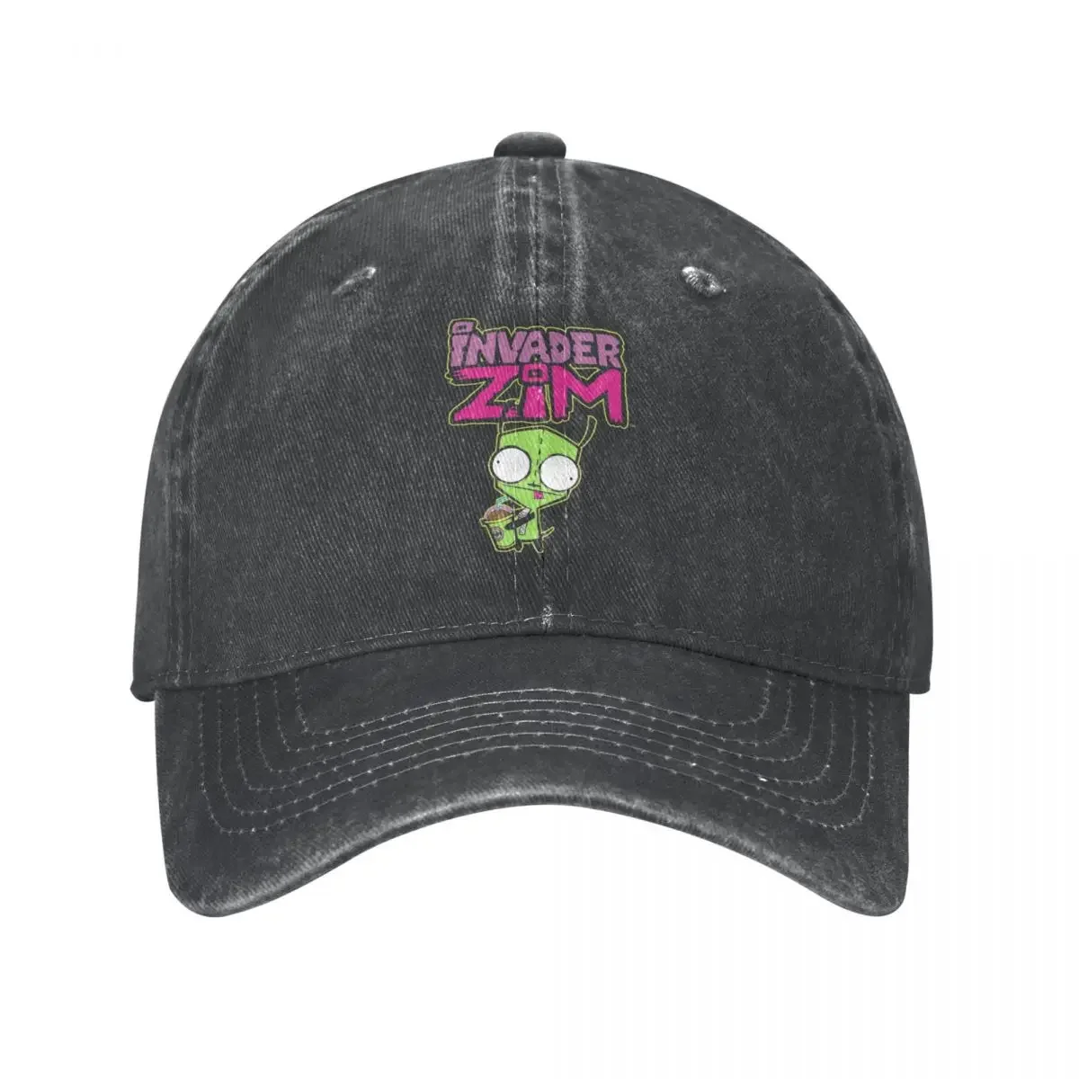 Invader Zim GIR Snacking Baseball Caps for Men Women Distressed Washed Sun Cap Outdoor Activities Adjustable Hats Cap