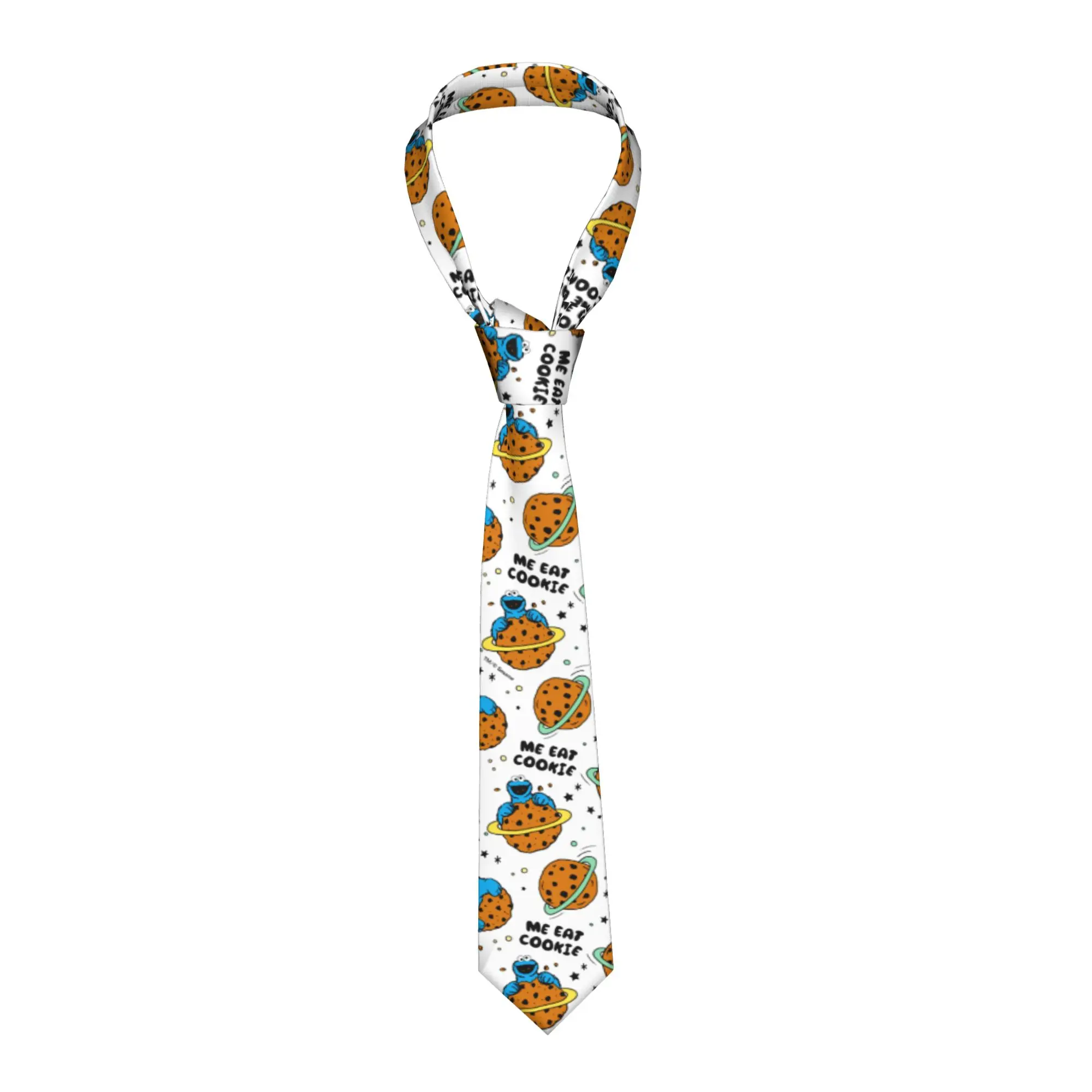 

Галстуки унисекс с принтом «Монстры-печеньки», 8 см, аксессуары для мужских рубашек, галстуки для свадьбы