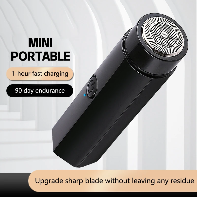 Electric Shaver One-Button Use Electric Razor For Men Rotary Portable Mini Shaver Pocket Size Rechargeable Wet&Dry