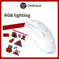 ONIKUMA CW917 White RGB light effect wireless gaming mouse linear optical gaming mouse suitable for PC and laptop