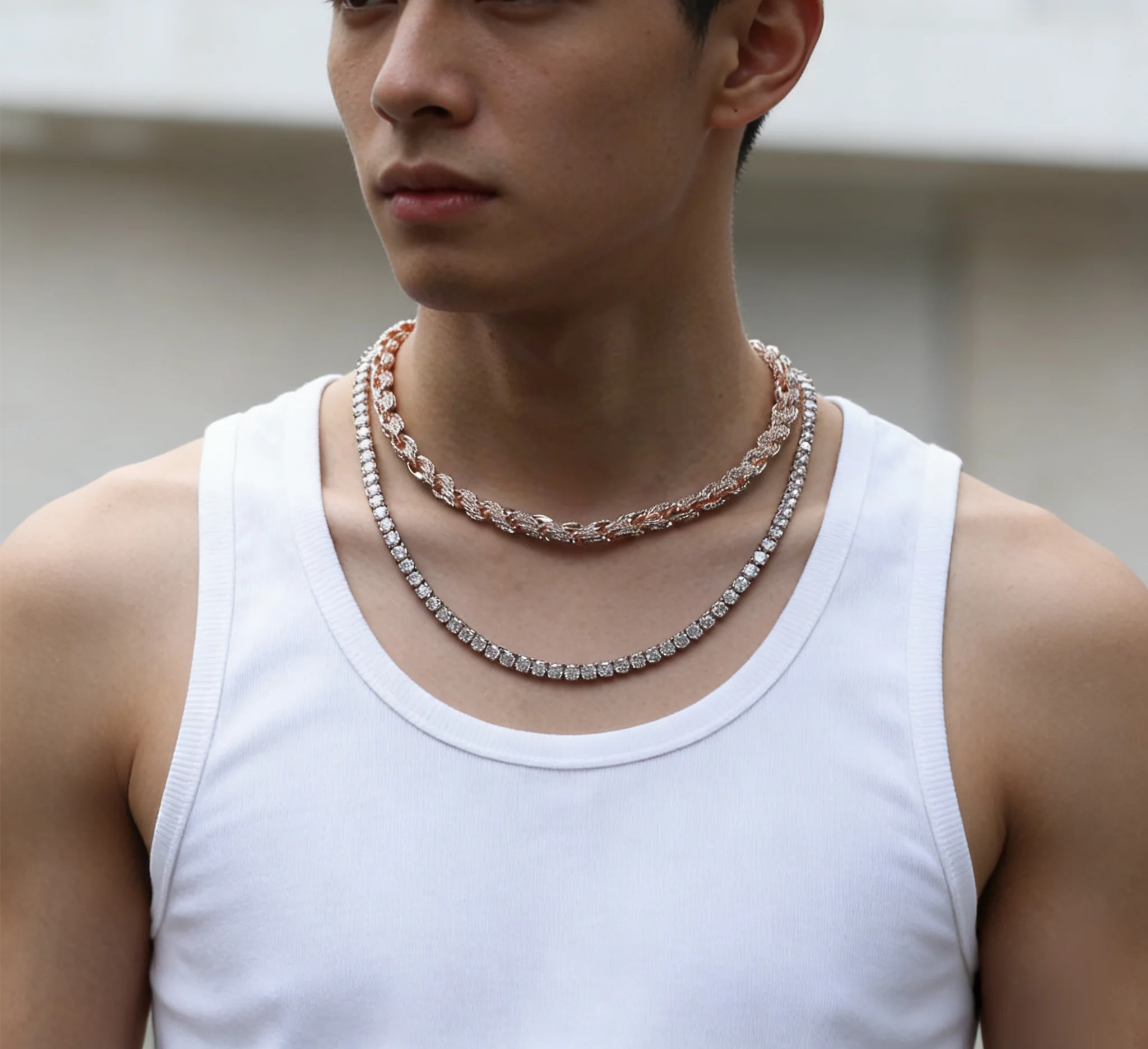 9mm Bling Rope Chain Choker Necklace Gold Silver Color Iced Out Rhinestones Hiphop Jewelry For Men Women Drop Shipping 24inch