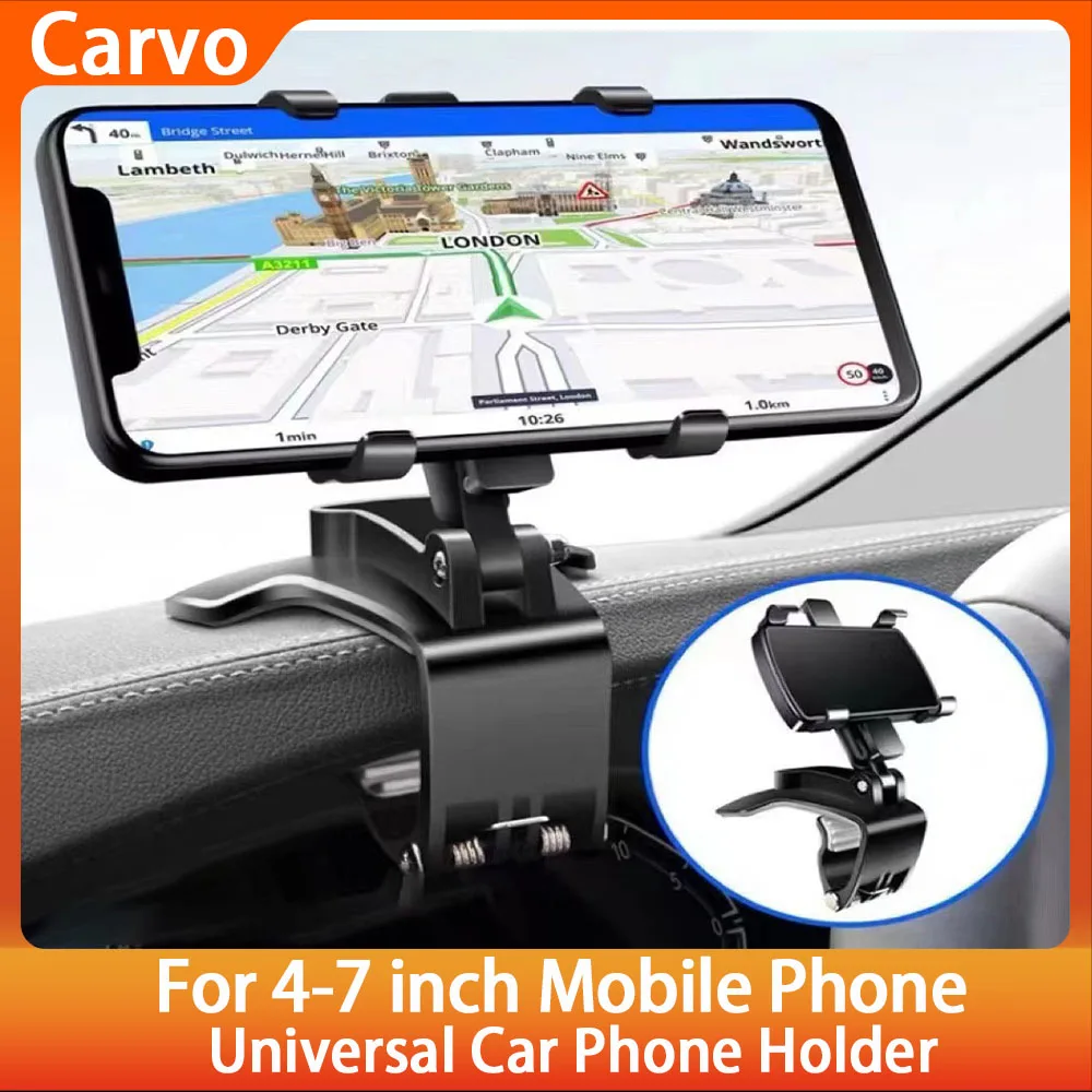

Universal Car Phone Holder Car Support Multi-Functional Dashboard For iPhone Samsung GPS Bracket 180 Degree Rotation Accessorie