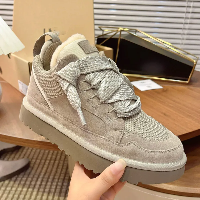 2025 الشتاء أحذية نسائية فاخرة القطن الثلوج الأحذية تنوعا حذاء كاجوال للجنسين سميكة أفخم الدافئة عدم الانزلاق حذاء من الجلد #3