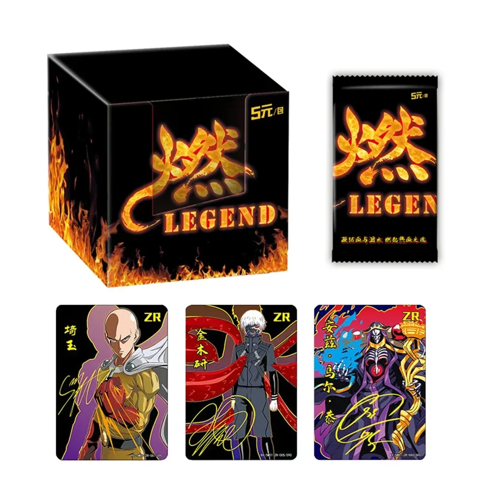 Fire Legend Card Rare PTR Cards Male God Anime ONE PUNCH-MAN ZR Signature Cards Anime Collection Card Child Gifts