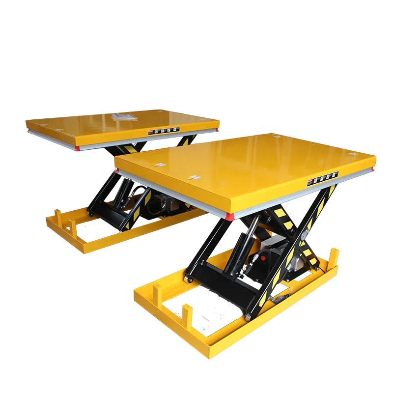 

1M 2M Hydraulic Scissor Lift Table Electric Scissor Lifting Platform Large Table Platform With Wheels