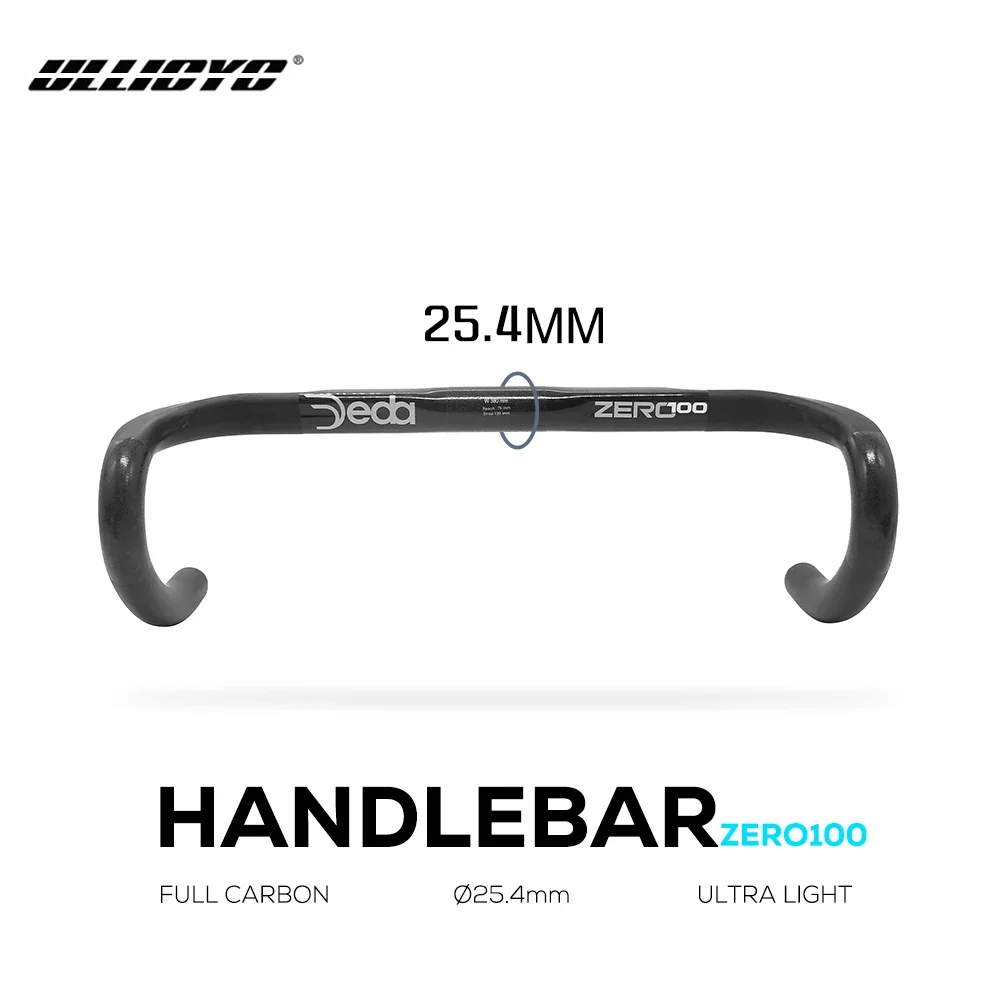 

DEA Zero100 Road Bicycle Carbon Handlebar 25.4MM Bent Bar 380 400 420 440 mm External Routing Black Matte Strengthen Bike Parts