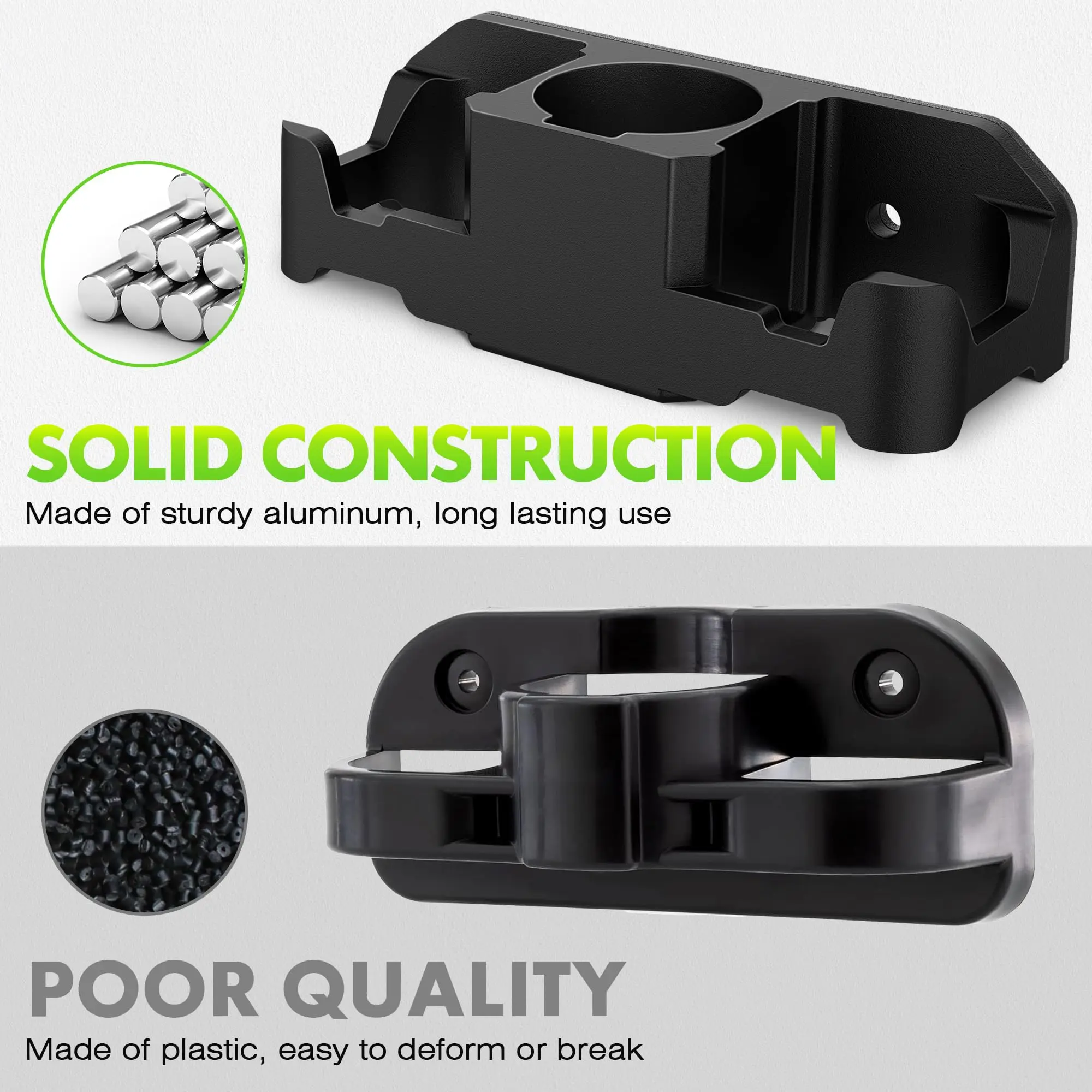 Rust‑Proof Aluminum Trailer Chain Storage Rack, Integrated Plug Cover for RV Travel Trailer Storage Parts