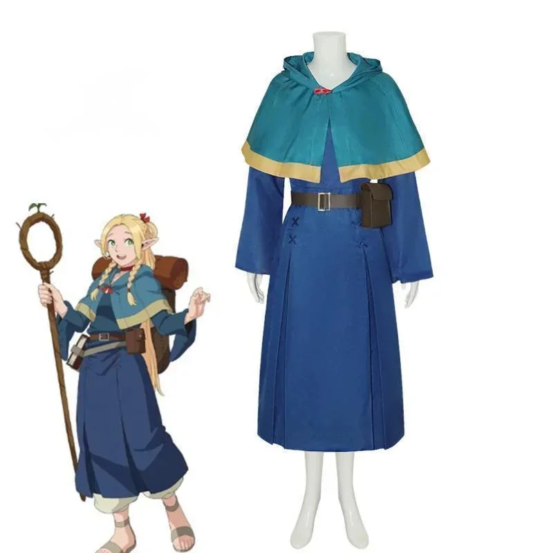 

Anime Delicious In Dungeon Marcille Donato Cosplay Costume Elf Magician Ear Headwear Marushiru Cosplay Anime Marsilla Costumes